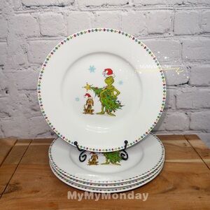 Dr Seuss The Grinch Salad Plate Set of 4